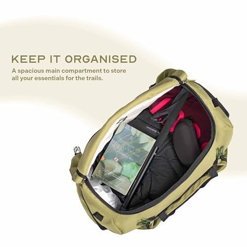 Image of Assembly 60L Duffle Bag for Travelling | Travel Bag for Men & Women with Shoe Compartment for Hiking, Trekking - Durable 600D Ripstop Fabric - Tear-Resistant | Scape