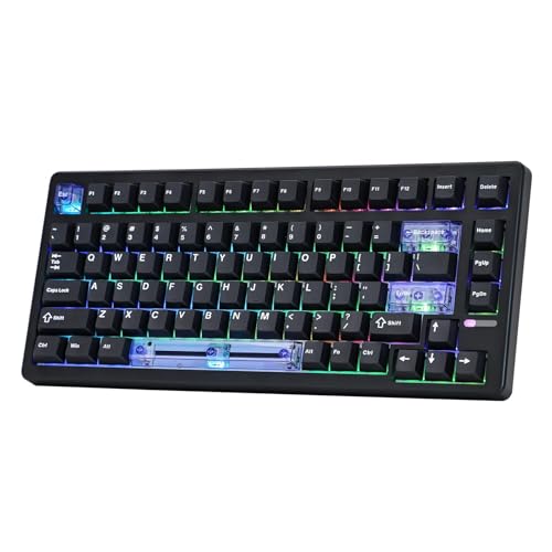 EPOMAKER HE80 Hall Effect Gaming Keyboard, 8K Polling & 32K Scan, Creamy Gasket, DKS, SOCD, Hot-Swappable, RGB Backlit, Wired Gaming Keyboard for PC & Mac (Black)