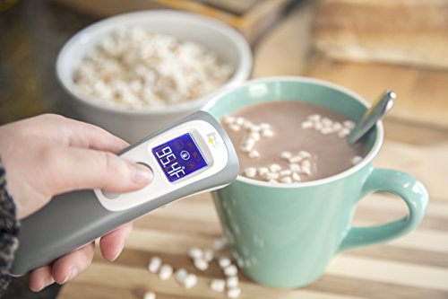 Image of HealthSmart Digital Forehead Thermometer with No Contact Infrared Technology - Ideal for Babies, Children or Adults, Modes to Also Test Temperature of Objects or Air (Pack of 1)