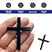 Zikefest 2PCS Cross Car Decals, Metal Jesus Cross Badge Stickers, 3D Individual Car Cross Emblem Decal, for Auto Trunk Body Tailgate Side Fenders, Auto Decoration (Black)