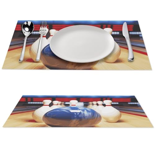 Set de table bowling PVC lavable antidérapant imperméable cuisine et fête - 2