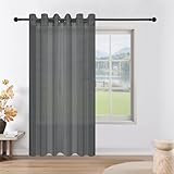 Hochwertige Stoff: 100% Polyester. Dieser Vorhang hat eine hervorragende Qualität und eine lange Lebensdauer. Knitterfrei, farbecht, pflegeleicht, umweltfreundlich und kein chemischer Geruch. Im Vergleich zu anderen leichten Voile-Vorhängen sind unsere Gardinen in Leinenoptik dicker und schwerer für ein drapiertes Gefühl.