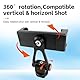 HAFOKO Universelle Smartphone Kamera Halterung mit Kaltschuh–Verstellbare Klemm Halterung für Stativ mit 360°Rotation, Stabiler Halt für Vlogging, Live-Streaming und Fotografie