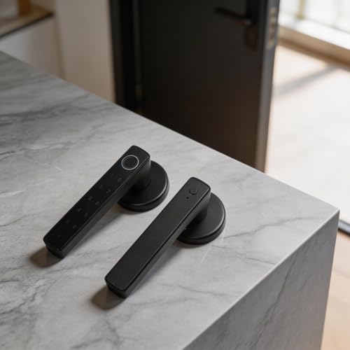 Serrure intelligente Tuya à empreinte et code pour poignée de porte
