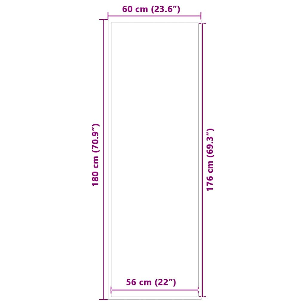 Felpudo marrón 60 x 180 cm para entrada, alfombrilla antideslizante con absorción de agua y polvo, alfombrilla de suelo resistente para interior y exterior, lavable
