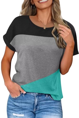 KISSMODA Summer Short Sleeve T Shirt Loose Fit Casual Dressy Women Top 2025 Trendy Ladies Fashion Blouses(S-3XL)