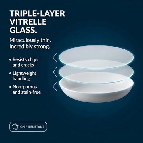 Corelle 4-Pc Versa Bowls for Pasta Salad and More, Service for 4, Durable and Eco-Friendly 30-Oz, Compact Stack Bowl Set, Microwave and Dishwasher Safe, White - Image 4