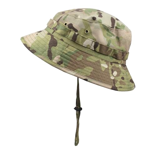 Camo Sun Bucket Hat for Men Women, Foldable UV Protection Boonie Hats for Hiking Beach Fishing Summer Safari Bush