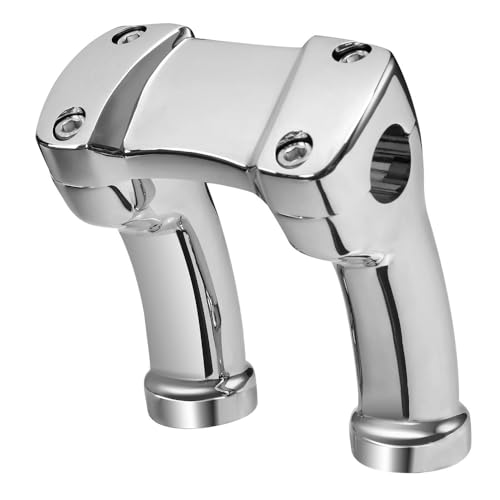 Elevador de manillar de 4" y adaptador de 1" para motos Dyna y Softail 3
