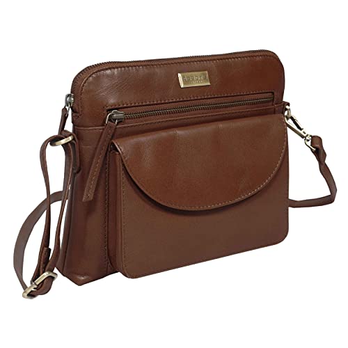 Crossbody Bags for Women – Real Leather Purses with RFID Protection, Multiple Pockets and Adjustable Strap (10