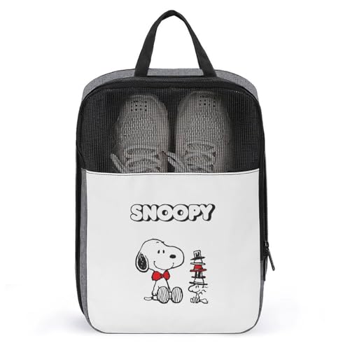 スヌーピー ファーロン シューズケース シューズバッグ 防水 防塵 防臭 超軽量 靴収納ケース シューズ袋 靴袋 アウトドア 学校 家庭用 男女兼用 収納袋 旅行 出張 持ち運び便利