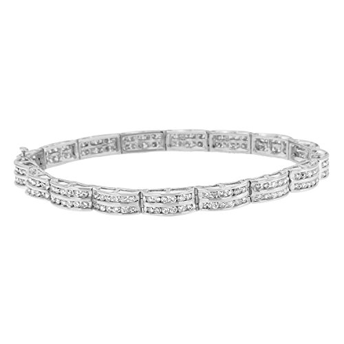 Original Classics 14K White Gold Round-Cut Diamond Bracelet (3.22 cttw, H-I Color, I1-I2 Clarity)
