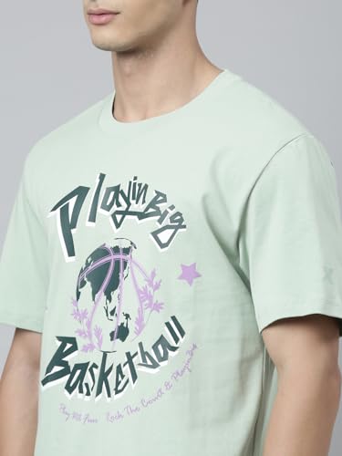 Image of XTEP Men's Basketball T-Shirt, Classic Loose-Fit Gym Tee in Premium Cotton with Basketball Logo, Casual Sports T-Shirts for Men
