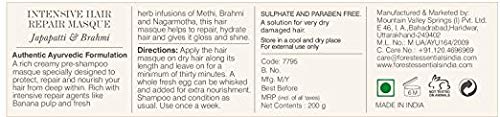 Forest Essentials Intensive Hair Repair Masque, Japapatti and Brahmi, 200g