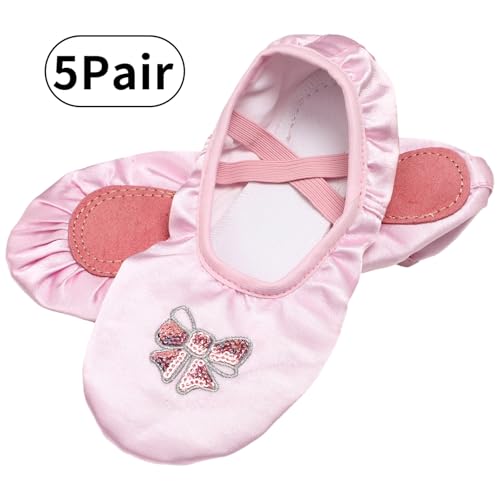 Aislor Girls Satin Ballet Dance Shoes Ballerina Shoes Lyrical Dance Split Sole Slipper for Stage Show3
