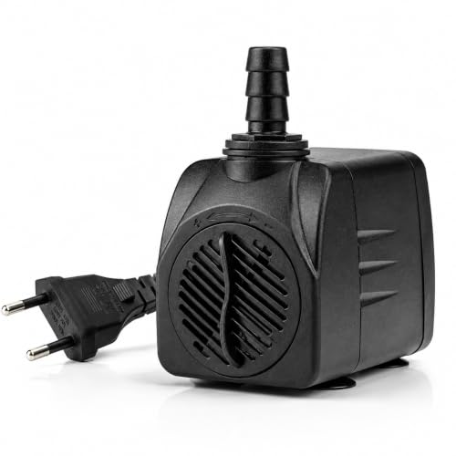 Bomba Submersa PL-202 para Aquários, Fontes e Lagos - 600 L/H, Silenciosa, Econômica e Compacta, Elevação de Até 1,3m (110V)