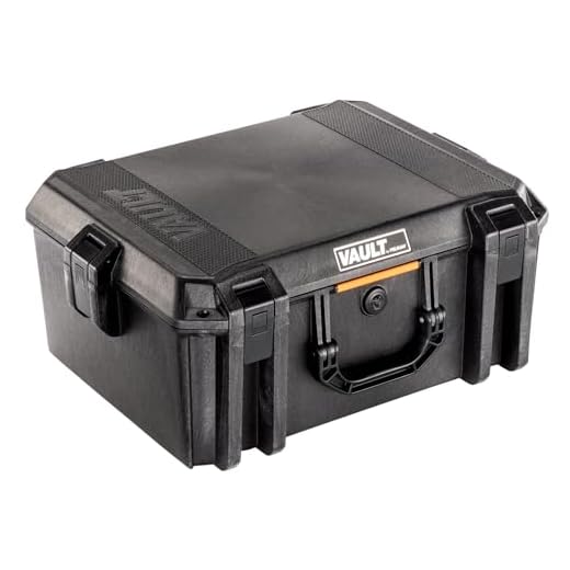 Pelican Vault V550 Multi-Purpose Hard Case with Padded Dividers for Camera, Drone, Equipment, Electronics, and Gear (Black)