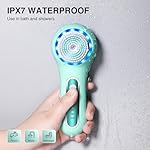 Face Scrubber Exfoliator,Facial Cleansing Brushes Rechargeable IPX7 Waterproof with 5 Brush Heads,Electric Face Spin Brush for Exfoliating, Massaging and Deep Cleansing (Mint Green) - Image 2