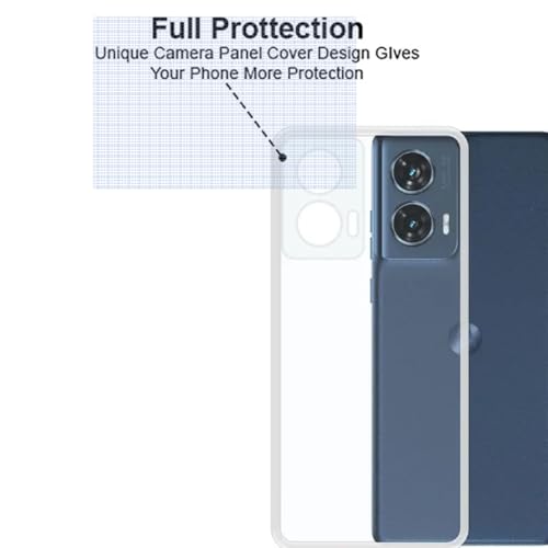 Image of DIZORO Case for Motorola Edge 50 Fusion 5G, Military Grade Drop Protection Phone Case, Yellowing Resistant, Anti-Scratch Hard PC Back, Shockproof Hard Ultra-Thin Protective Cover, Clear