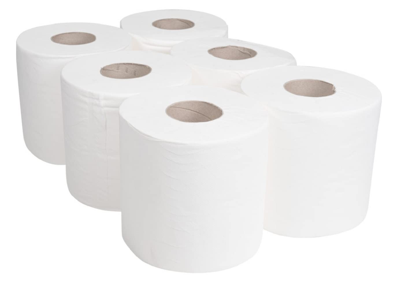 Centre Feed Toilet Roll White- Pack of 6