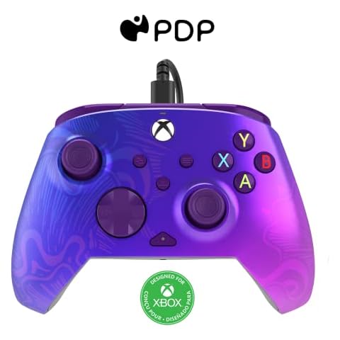Mando PDP REMATCH XBOX cableado Purple Fade Cover