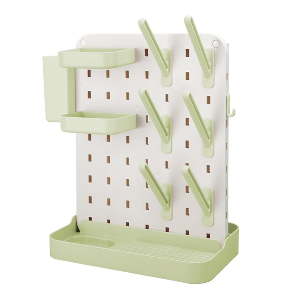 Baby Bottle Drying Rack, DIY Large Vertical Bottle Dryer Rack Holder, Detachable Space Saving Countertop Drying Rack by JZF (Green)