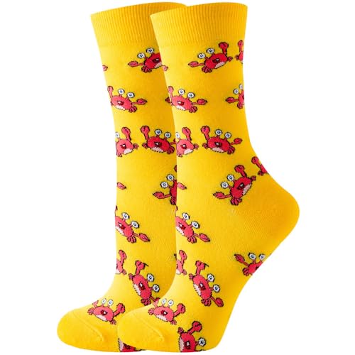 Calcetines Divertidos Novedosos Vívidos Brillantes con Estampado de Animales, Pollo, Gato, Perro, Zorro, Unisex, Calcetines de Regalo para Hombres y Mujeres, Altoa única