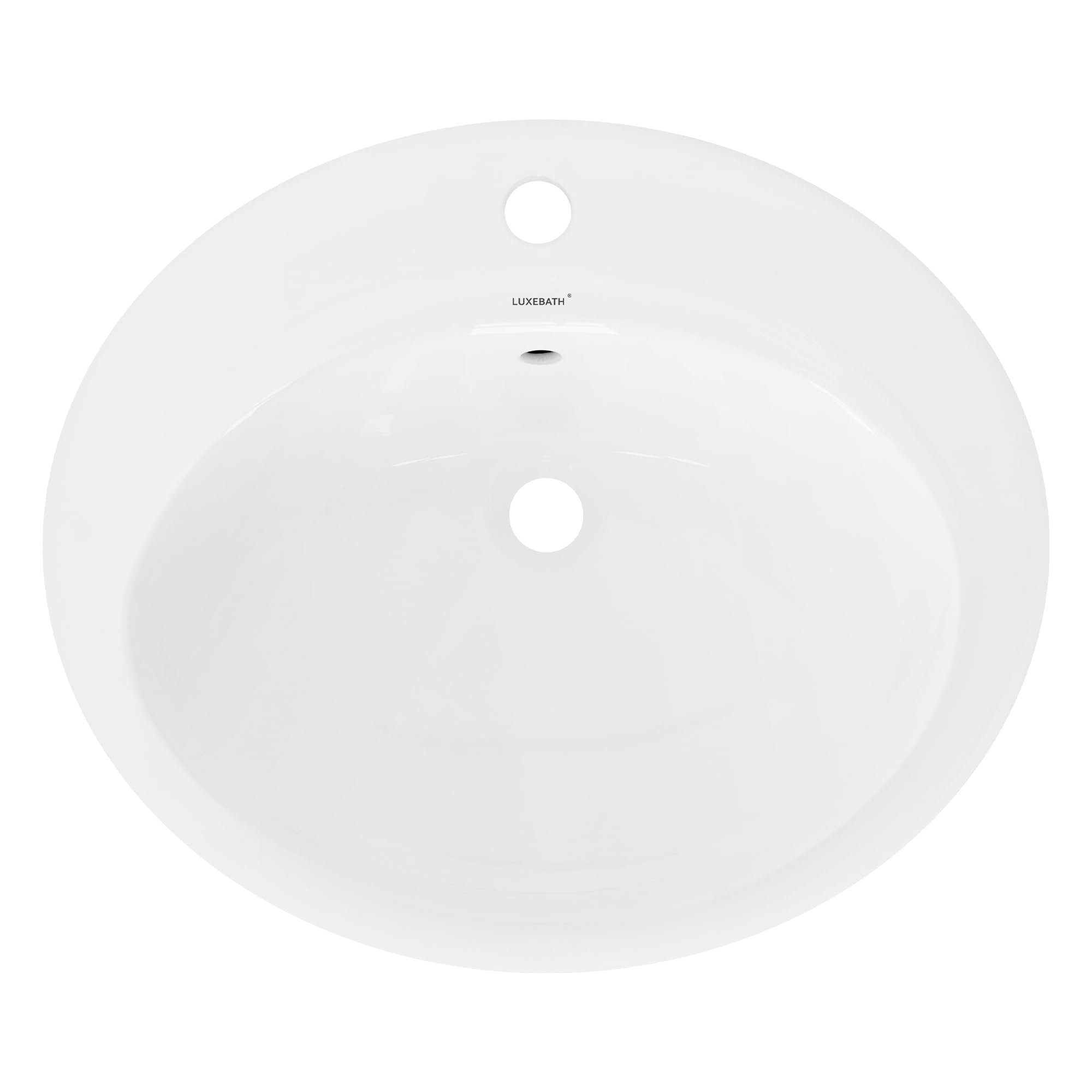 ML-Design Lavabo Encastrable 57x19,5x48,5cm Cerámica Diseño Ovalado Lavamanos Baño