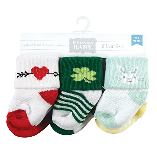 Hudson Baby baby-girls unisex-baby Holiday Newborn Terry Socks2