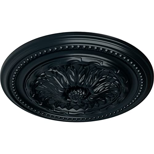 Image of Ekena Millwork CM15CHNSF 15 3 /4 inchOD X 1 7 /8 inchP Chester Ceiling Medallion Fits Canopies Up to 2 1 /4 inch, Night Shade