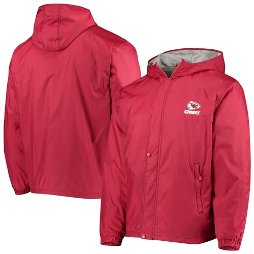 Dunbrooke Legacy Kansas City Chiefs FullZip Jacket Mens Hooded Midweight Wind & Water Resistant Outerwear Red 3XL