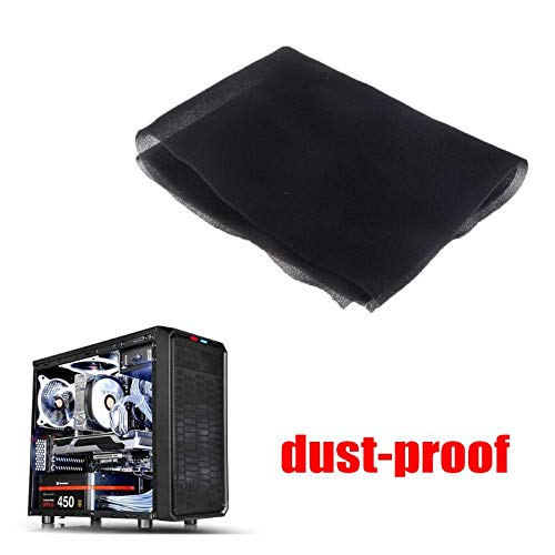1pc DIY Computer Dust Filter Mesh 500x400x3/5MM Case Fan Cooler Cover Sponge 60PPI Black (Color : 10mm)