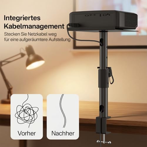 Soporte de proyector para mesa estable que elimina problemas de espacio 4