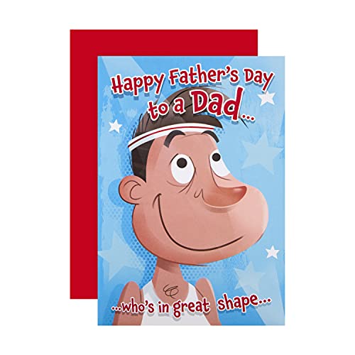 Hallmark Cartão do dia do pai para o pai, divertido design de desenhos animados emergentes
