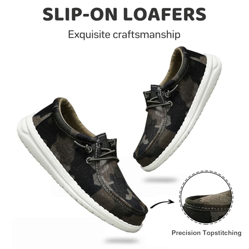 Boys Girls Loafers Slip-On Boat Shoes Kids Lightweight & Comfortable Lace-Up Casual Walking Shoes(Toddler/Little Kids/Big Kids)3