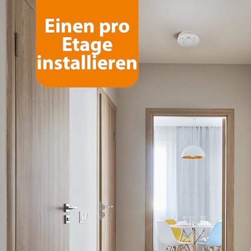 Smartwares Rauchmelder - 85 dB - Optischer Sensor - 10-Jahres-Batterie - Q-Label - 10.025.28