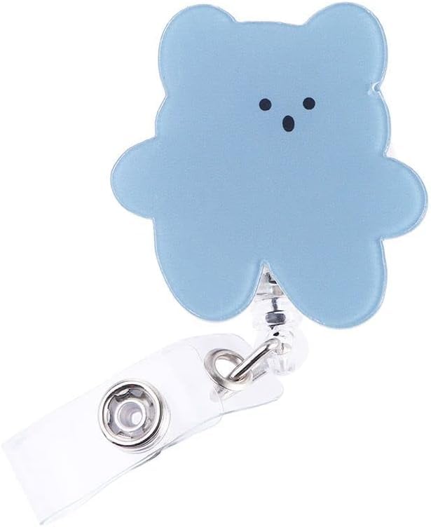 GLENES Cute Retractable Badge Reel Candy Color Name Card Holder ID Card Clips Reel Clip Office Supplies Nurse Doctor Cartoon Student Acrylic Badge Holder I.455307826 - View #7