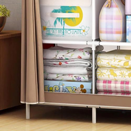 Guarda Roupa Portatil Para Armazenamento de Roupas com Prateleiras Guarda Roupa à Prova de Água e Po