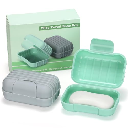 [Materiale PP Durevole] La portasapone da viaggio è realizzata in materiale PP resistente e durevole con una superficie strutturata e antiscivolo, garantendo una presa sicura anche con le mani bagnate per un uso più sicuro e pratico