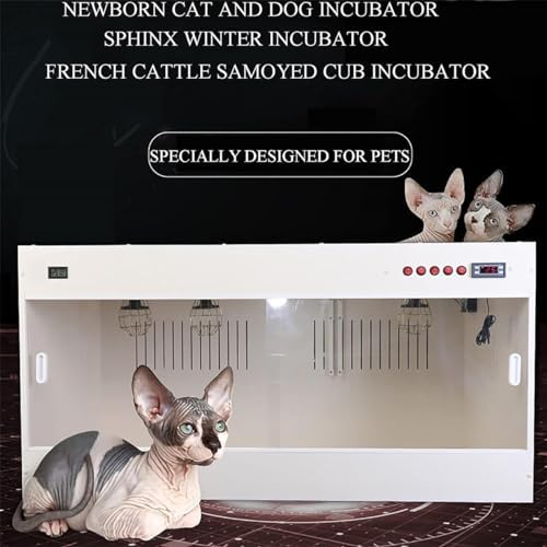 Large Dog & Cat Incubator for Puppies & Kittens, Heated PET Brooder Nursery, Puppy & Kitten Care, Ideal for Newborn Animals, Pet Heating System