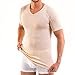 Produktbild HERMKO 16488 Herren Kurzarm Business Unterhemd mit V-Ausschnitt aus Baumwolle/Modal, Größe:D 10 = EU 4XL, Farbe:Cream (hautfarben)
