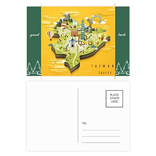 Carte postale Taipei Voyage Chine en lot de 20 pour correspondances
