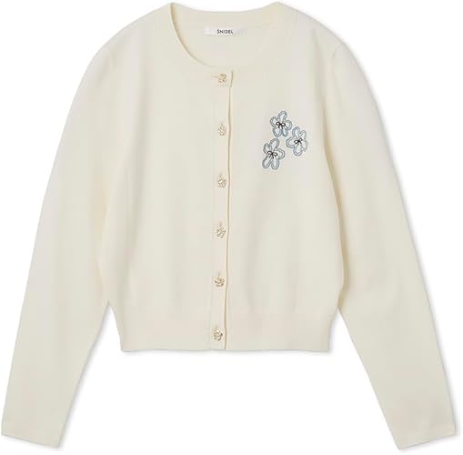 Amazon | [スナイデル] フラワーモチーフワンポイントカーデ