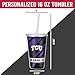 Rico Industries NCAA TCU Horned Frogs Primary 16oz Personalized Tumbler W/Straw - Team Colored Travel Tumbler - Keeps Drinks Cold or Hot- Reusable Straw Included