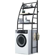 Washing Machine Storage Rack Laundry Shelf Over The Toilet Storage Rack 3-Tier Bathroom Storage Space-Saving Standing Bathroom Organizer A,66 * 25 * 166CM