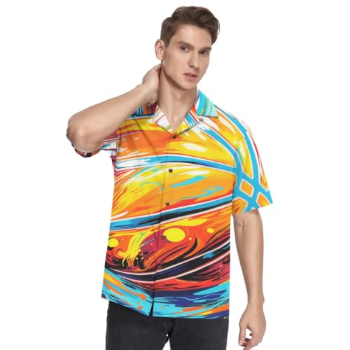 Chemise hawaïenne homme confortable et respirante à manches courtes pour l'été