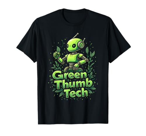 Green Thumb Tech Robot Gardener AI Plant Gardening Lovers T-Shirt