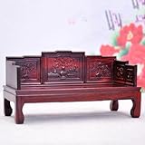 YTDJJWLS 9.4' Furniture Chinese Antique Mini Furniture Model Rosewood Arhat Bed