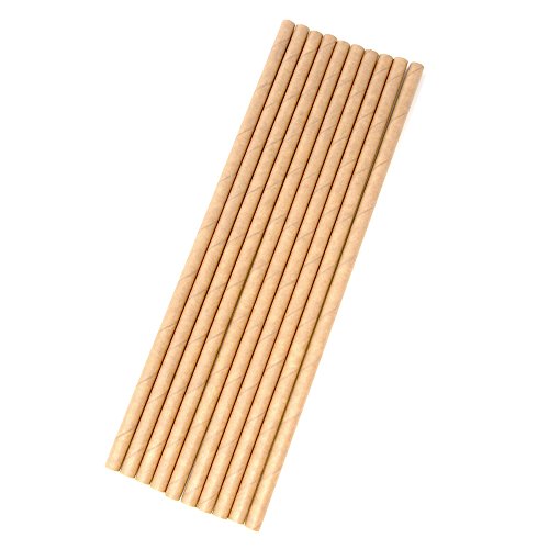 Pitillos de papel natural 7.75 pulgadas 10 unidades