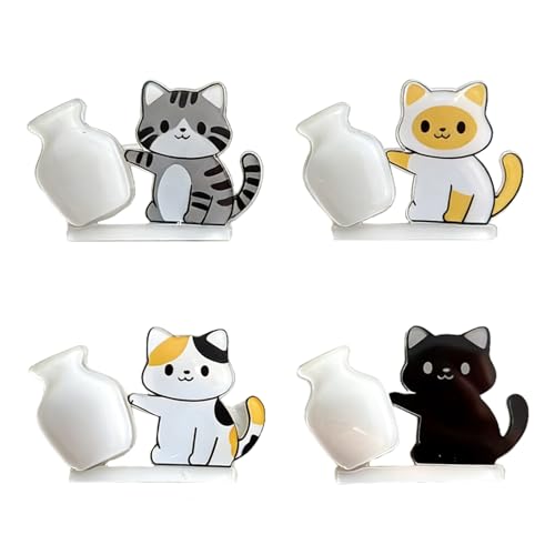 Imanes Decorativos Set 4 Piezas Gatos Pushing Vase